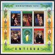 Barbuda 1973 Christmas perf m/sheet containing set of 6 unmounted mint, SG MS135