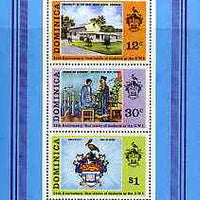 Dominica 1974 West Indies University perf m/sheet containing set of 3 unmounted mint, SG MS414