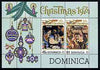Dominica 1974 Christmas perf m/sheet containing 2 values unmounted mint, SG MS451