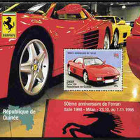 Guinea - Conakry 1998 Ferrari perf s/sheet with Italia 98,imprint unmounted mint. Note this item is privately produced and is offered purely on its thematic appeal
