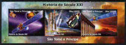 St Thomas & Prince Islands 2004 History of the 21st Century #1 perf sheetlet containing 3 values unmounted mint. Note this item is privately produced and is offered purely on its thematic appeal