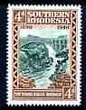 Southern Rhodesia 1940 Victoria Falls Bridge 4d (from BSAC Golden Jubilee set) unmounted mint, SG 58