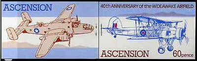 Ascension 1982 Wideawake Airfield (World War II Aircraft) 60p booklet complete (brown inscription stapled ar left) very fine, SG SB4