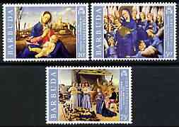 Barbuda 1970 Christmas Paintings) perf set of 3 unmounted mint, SG 85-87*