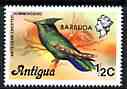 Barbuda 1977 Crested Hummingbird 1/2c (from opt'd def set) unmounted mint, SG 305*