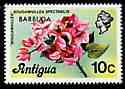 Barbuda 1977 Bougainvillea 10c (from opt'd def set) unmounted mint, SG 312*