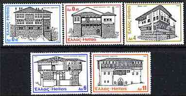 Greece 1975 National Architecture perf set of 5 unmounted mint, SG 1303-1307