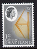 Swaziland 1962 Battle Axe (1c def ) with inverted watermark unmounted mint, SG 91w*