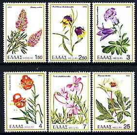 Greece 1978 Greek Flora perf set of 6 unmounted mint, SG 1404-09