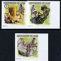 Mali 1997 Minerals imperf set of 3 values unmounted mint, Mi 2022, 2031 & 2032