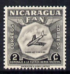Nicaragua 1954 National Air Force Commemoration - 2c Sabre Jet F-86 unmounted mint SG 1210