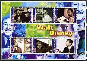 Congo 2002 Walt Disney perf sheetlet containing set of 6 values unmounted mint