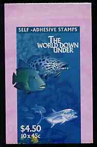 Australia 1995 Marine Life $4.50 self-adhesive booklet, pristine SG SB91