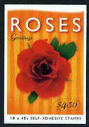 Australia 1997 St Valentine's Day $4.50 self-adhesive booklet, pristine SG SB113