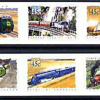 Australia 1993 Trains of Australia self-adhesive set of 6 unmounted mint, SG 1411-16