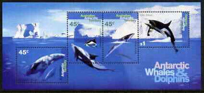 Australian Antarctic Territory 1994 Whales & Dolphins perf m/sheet unmounted mint, SG MS112