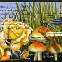 Grenada - Grenadines 2002 Flora & Fauna perf m/sheet (Dragonfly), signed by Thomas C Wood the designer, unmounted mint