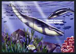 Grenada - Grenadines 2002 Flora & Fauna perf m/sheet (Blue Whale), signed by Thomas C Wood the designer, unmounted mint