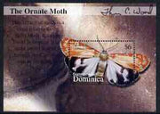 Dominica 2002 Flora & Fauna perf m/sheet (The Ornate Moth), signed by Thomas C Wood the designer, unmounted mint