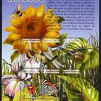 Grenada - Grenadines 2002 Flora & Fauna perf composite sheetlet containing 6 values (Insects), signed by Thomas C Wood the designer, unmounted mint