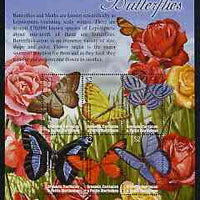 Grenada - Grenadines 2002 Flora & Fauna perf composite sheetlet containing 6 values (Butterflies), signed by Thomas C Wood the designer, unmounted mint