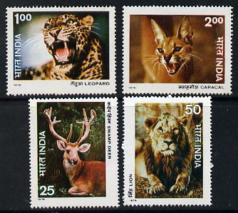 India 1976 Wildlife set of 4 unmounted mint SG 825-28