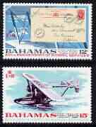 Bahamas 1969 50th Anniversary of Airmail Services perf set of 2 unmounted mint, SG 331-32