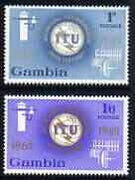 Gambia 1965 ITU Centenary perf set of 2 unmounted mint, SG 228-29