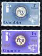 Gambia 1965 ITU Centenary perf set of 2 unmounted mint, SG 228-29