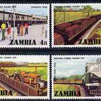 Zambia 1976 Opening of Tanzania-Zambia Railway perf set of 4 unmounted mint, SG 253-56