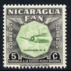 Nicaragua 1954 National Air Force Commemoration - 5c AT-6 Training Plane unmounted mint SG 1213