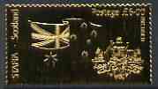Staffa 1976 National Flags £6 Australia embossed in 23k gold foil (Rosen #345) unmounted mint