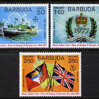 Barbuda 1977 Royal Visit set of 3 unmounted mint (SG 345-7)