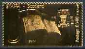 Staffa 1976 National Flags £6 Spain embossed in 23k gold foil (Rosen #364) unmounted mint