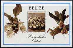 Belize 1987 Christmas Orchids (Sanders' Reichenbachia) $3 perf m/sheet unmounted mint, SG MS 1023a