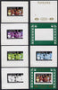 Tanzania 1987 Queen's 60th Birthday the unissued 5s sheetlet in set of 8 progressive colour proofs comprising individual colours, various 2, 3 or 4 colour composites plus the completed design unmounted mint