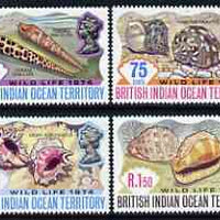 British Indian Ocean Territory 1974 Wildlife (2nd series) Shells perf set of 4 unmounted mint, SG 58-61*