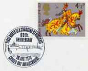 Postmark - Great Britain 1974 card bearing illustrated cancellation for 60th Anniversary of First North Sea Crossing by Aircraft