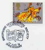 Postmark - Great Britain 1974 cover bearing illustrated cancellation for Shropshire Horticultural Society Centenary