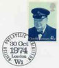 Postmark - Great Britain 1974 card bearing cancellation for British Philatelic Exhibition