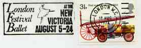Postmark - Great Britain 1974 cover bearing illustrated slogan cancellation for London Festival Ballet at the New Victoria Theatre