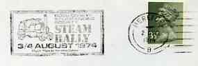Postmark - Great Britain 1974 cover bearing illustrated slogan cancellation for Ross on Wye Steam Rally