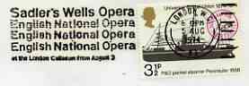 Postmark - Great Britain 1974 cover bearing illustrated slogan cancellation for Sadlers Wells Opera at the London Coliseum Theatre