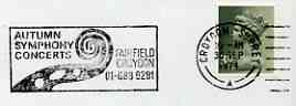 Postmark - Great Britain 1974 cover bearing illustrated slogan cancellation for Autumn Symphony Concerts at Fairfield Hall
