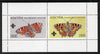 Abkhazia 1995 Butterflies (with Scout emblem) perf souvenir sheet containing 2 values unmounted mint