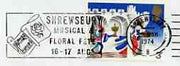 Postmark - Great Britain 1974 cover bearing illustrated slogan cancellation for Shrewsbury Musical & Floral Fete