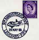 Postmark - Great Britain 1968 cover bearing illustrated cancellation for 50th Anniversary of RAF (Leuchatrs, Fife)