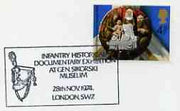 Postmark - Great Britain 1974 cover bearing illustrated cancellation for Infantry Historical Documentary Exhibition, Gen Sikorski Museum