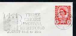 Postmark - Great Britain 1970 cover bearing illustrated slogan cancellation for Three Choirs Festival, Hereford