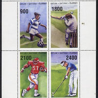 Batum 1996 Sports (Football, Cricket, American Football & Golf) perf set of 4 unmounted mint